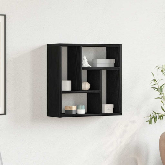 Étagère murale chêne noir 45x16x45 cm bois d'ingénierie