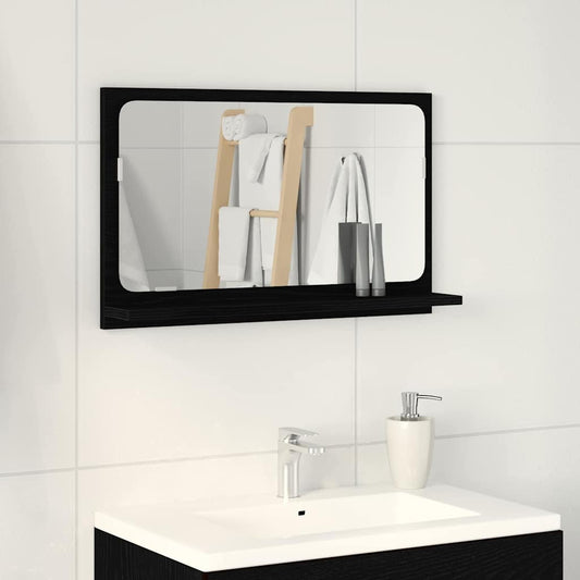 Étagère miroir Chêne noir 60 x 10.5 x 37 cm Bois d'ingénierie