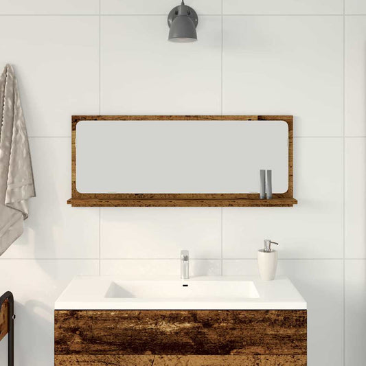 Étagère miroir Bois Ancien 90 x 10.5 x 37 cm Bois d'ingénierie