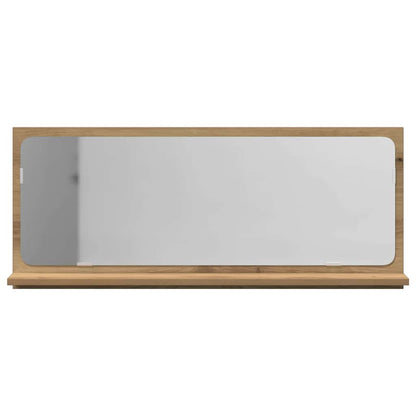 Étagère miroir avec étagère Chêne artisan 90 x 10.5 x 37 cm
