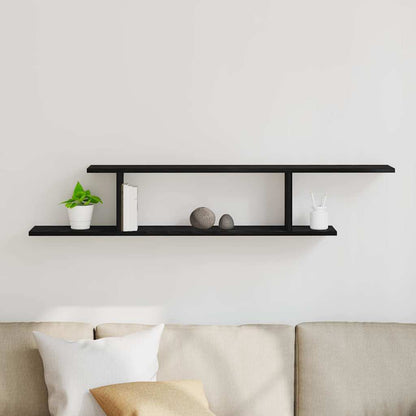 Étagère TV murale Chêne noir 125 x 18 x 23 cm Bois d'ingénierie