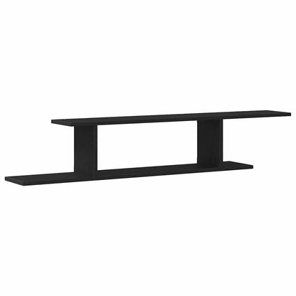 Étagère TV murale Chêne noir 125 x 18 x 23 cm Bois d'ingénierie