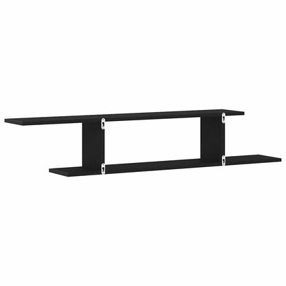 Étagère TV murale Chêne noir 125 x 18 x 23 cm Bois d'ingénierie