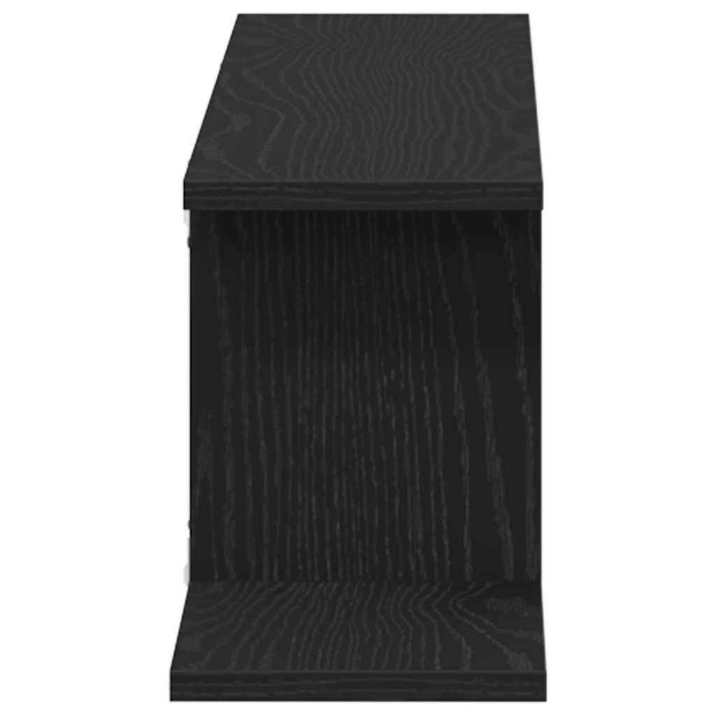 Étagère TV murale Chêne noir 125 x 18 x 23 cm Bois d'ingénierie