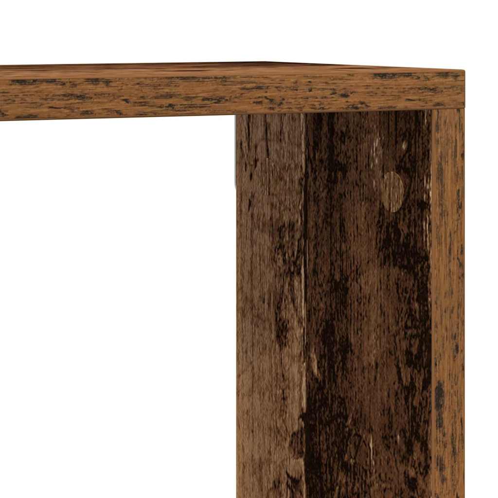 Étagère murale avec étagère 4 pcs Bois ancien 80 x 15 x 26 cm