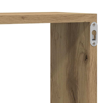 Étagère murale avec étagère 4 pcs Chêne artisan 80 x 15 x 26 cm