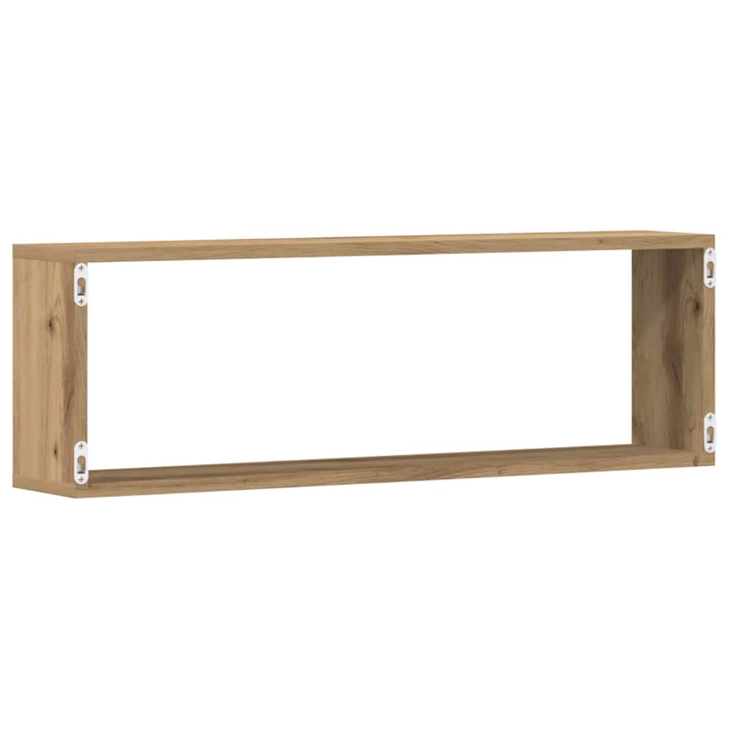 Étagère murale avec étagère 4 pcs Chêne artisan 80 x 15 x 26 cm