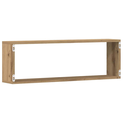 Étagère murale avec étagère 4 pcs Chêne artisan 80 x 15 x 26 cm