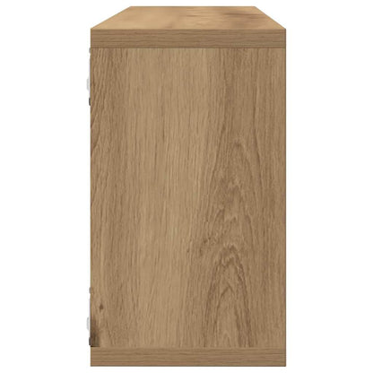 Étagère murale avec étagère 4 pcs Chêne artisan 80 x 15 x 26 cm