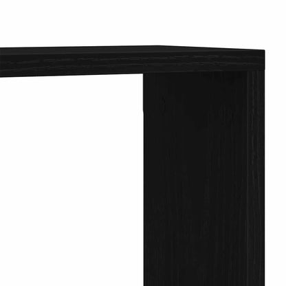 Étagère murale avec étagère 2 pcs Chêne Noir 80 x 15 x 26 cm
