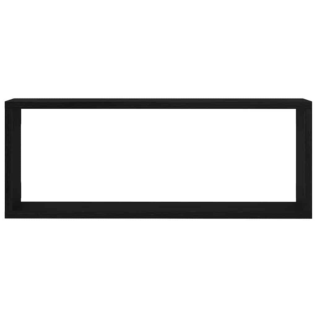 Étagères murales avec étagère 2 pcs Chêne noir 60 x 15 x 23 cm
