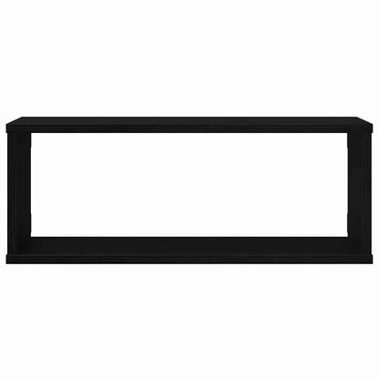 Étagères murales avec étagère 4 pcs Chêne noir 60 x 15 x 23 cm