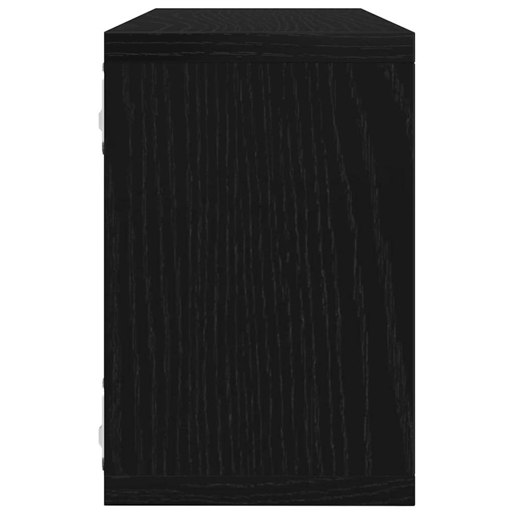 Étagères murales avec étagère 6 pcs Chêne noir 60 x 15 x 23 cm