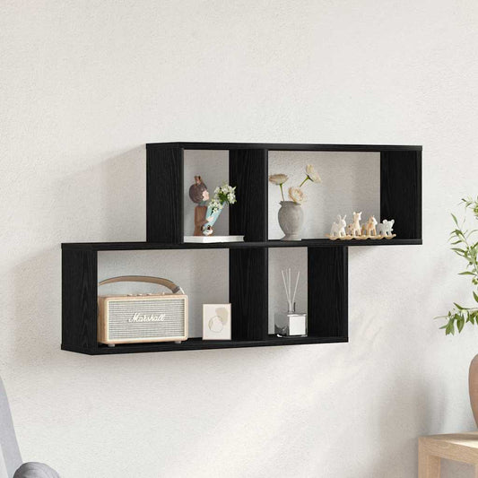 Étagère Murale Chêne noir 76 x 15 x 53 cm Bois d'ingénierie