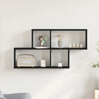 Étagère Murale Chêne noir 76 x 15 x 53 cm Bois d'ingénierie