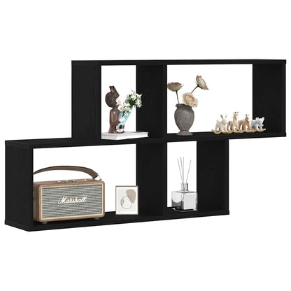 Étagère Murale Chêne noir 76 x 15 x 53 cm Bois d'ingénierie