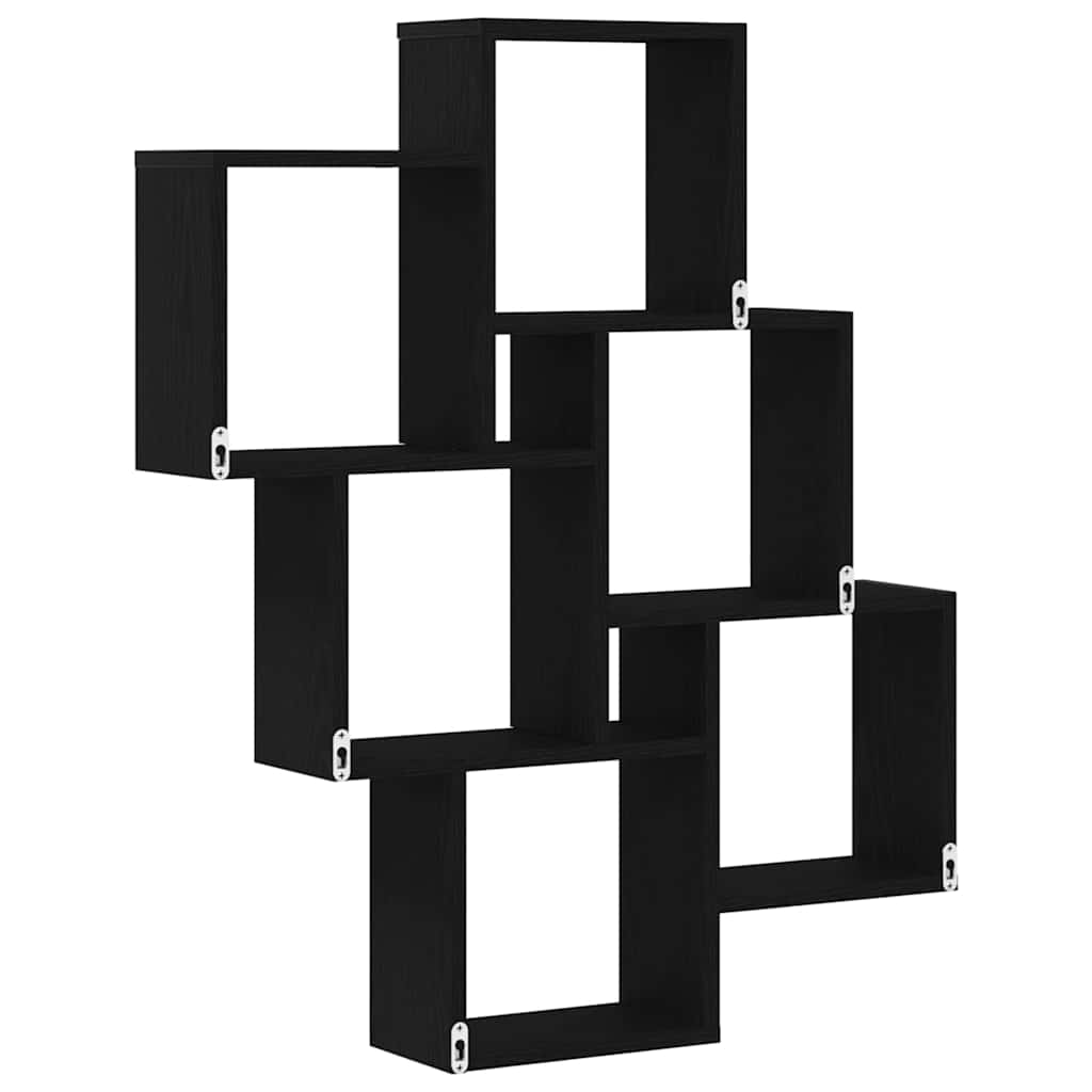 Étagère Murale Chêne noir 78 x 15 x 92 cm Bois d'ingénierie