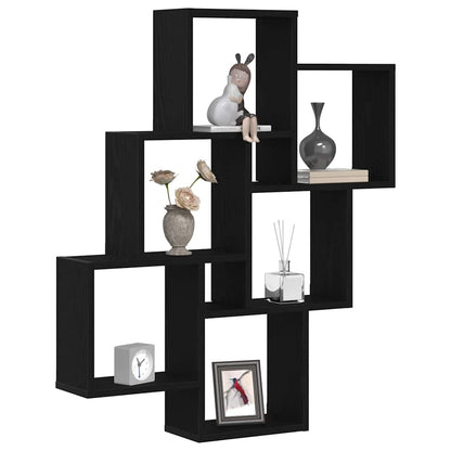 Étagère Murale Chêne noir 78 x 15 x 92 cm Bois d'ingénierie