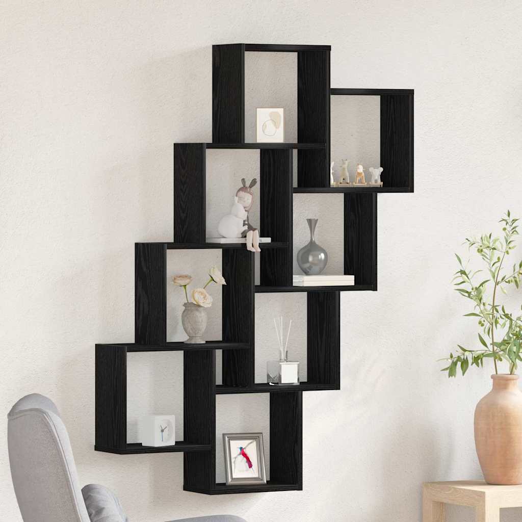 Étagère Murale Chêne noir 90 x 15 x 119.5 cm Bois d'ingénierie