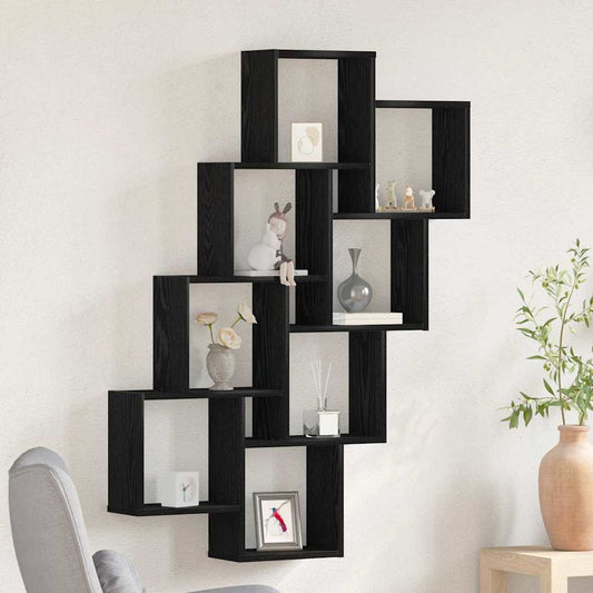 Étagère Murale Chêne noir 90 x 15 x 119.5 cm Bois d'ingénierie