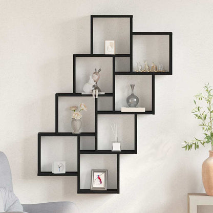 Étagère Murale Chêne noir 90 x 15 x 119.5 cm Bois d'ingénierie