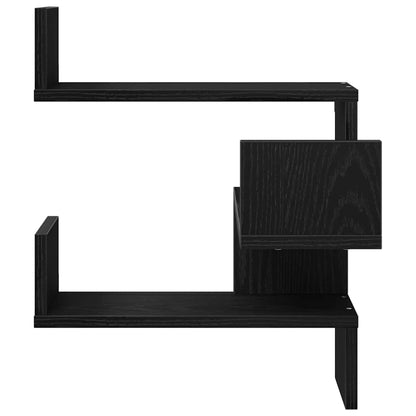 Étagère d'angle murale Chêne noir 40 x 40 x 49.5 cm
