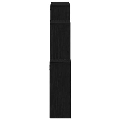 Étagère Murale Cube avec étagère Chêne noir 80 x 15 x 78.5 cm