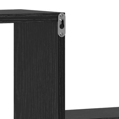 Étagère Murale avec étagère 2 pcs Chêne noir 100 x 15 x 20 cm