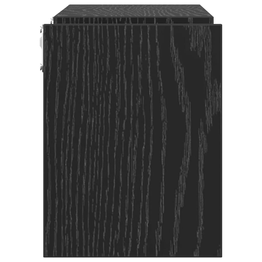 Étagère Murale avec étagère 2 pcs Chêne noir 100 x 15 x 20 cm