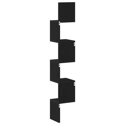 Étagère d'angle Chêne noir 20 x 20 x 127.5 cm Bois d'ingénierie
