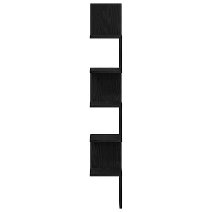 Étagère d'angle Chêne noir 20 x 20 x 127.5 cm Bois d'ingénierie