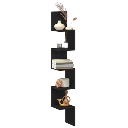 Étagère d'angle Chêne noir 20 x 20 x 127.5 cm Bois d'ingénierie