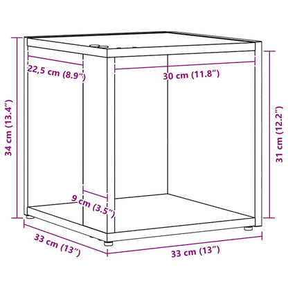 Étagères d'angle Chêne noir 33 x 33 x 34.5 cm Bois d'ingénierie