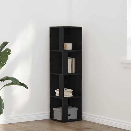 Étagères d'angle Chêne noir 33 x 33 x 132 cm Bois d'ingénierie