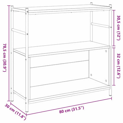 Étagère chêne artisanal 80 x 30 x 78.5 cm Bois d'ingénierie