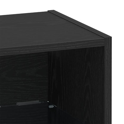 Étagère flottante avec étagère 2 pcs Noir 40 x 28.5 x 40 cm