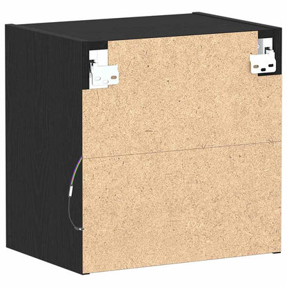 Étagère flottante avec étagère 2 pcs Noir 40 x 28.5 x 40 cm