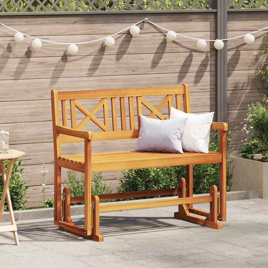 Banc à bascule de jardin Marron 110 x 59 x 97 cm