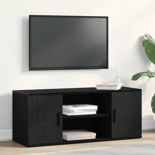 Meuble TV Chêne noir 100 x 35 x 40 cm Bois d'ingénierie