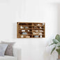 Cabinet d'Affichage avec étagère Bois Ancien 100 x 8.5 x 50 cm
