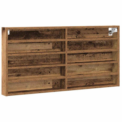 Cabinet d'Affichage avec étagère Bois Ancien 100 x 8.5 x 50 cm