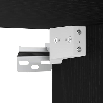 Cabinet d'Affichage avec étagère Chêne noir 100 x 8.5 x 50 cm