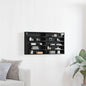 Cabinet d'Affichage avec étagère Chêne noir 100 x 8.5 x 50 cm