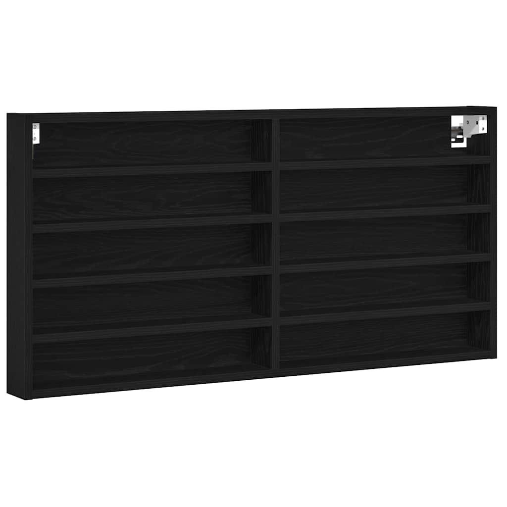 Cabinet d'Affichage avec étagère Chêne noir 100 x 8.5 x 50 cm