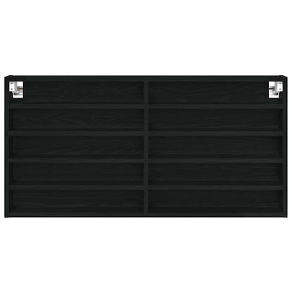 Cabinet d'Affichage avec étagère Chêne noir 100 x 8.5 x 50 cm