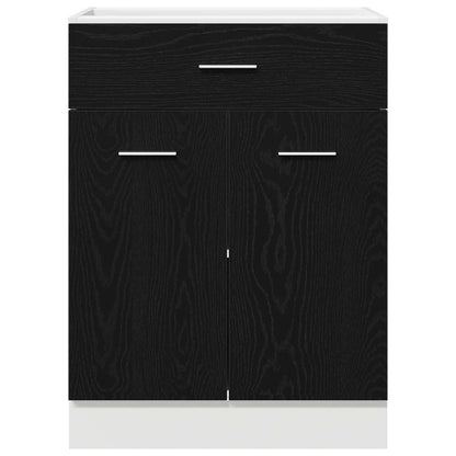 Cabinet de base avec tiroir Chêne noir 60 x 46 x 81.5 cm