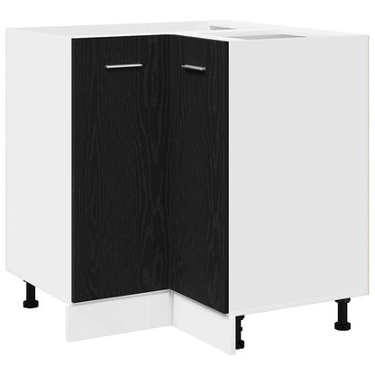 Armoire d'angle en bas Chêne noir 75.5 x 75.5 x 81.5 cm
