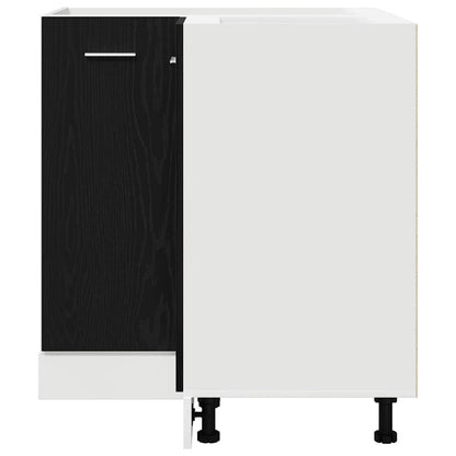 Armoire d'angle en bas Chêne noir 75.5 x 75.5 x 81.5 cm