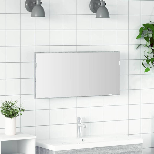 Miroir de salle de bain Gris Sonoma Clair 80 x 8,5 x 37 cm