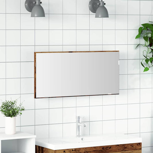 Miroir de salle de bain Bois ancien 80 x 8,5 x 37 cm